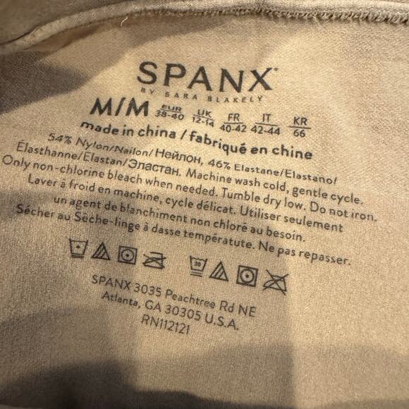 SPANX Shapewear for Tummy Control High-Waisted Power Short Tan Size M NWOT - Picture 7 of 7